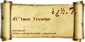 Álmos Tivadar névjegykártya