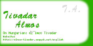 tivadar almos business card